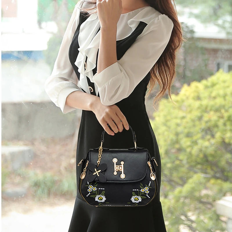 Luxury Embroidered Bucket Bag