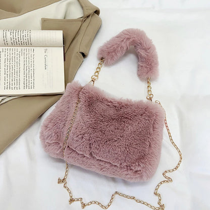 Luxury Plush Chain Crossbody
