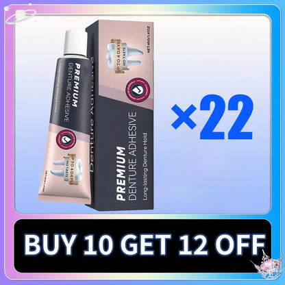 Waterproof Denture Adhesive Cream - Zinc-Free Long-Lasting Strong Hold Gel