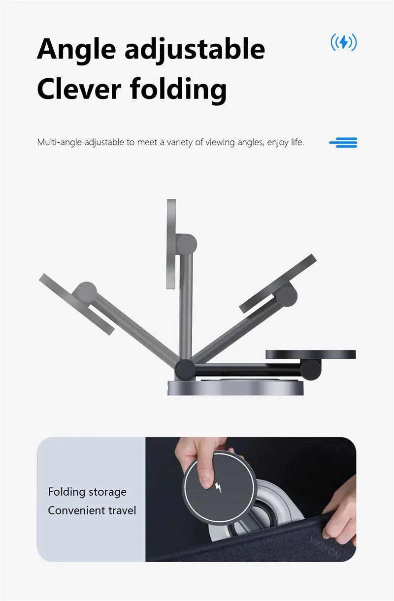 2-in-1 Foldable Magnetic Wireless Charging Station for iPhone & Apple Watch