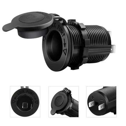 12V Waterproof Car Cigarette Lighter Socket Power Outlet for Vehicles
