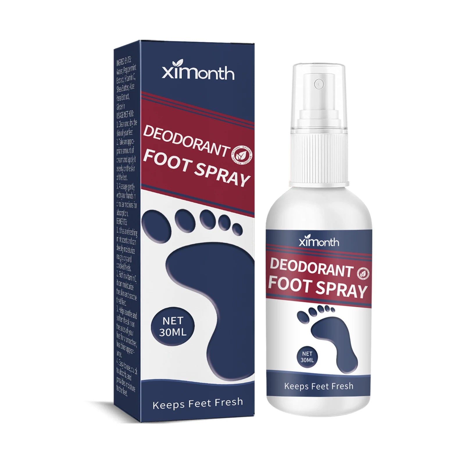 Refreshing Foot Deodorant Spray - Anti-Odor & Nourishing Heel Care - 10