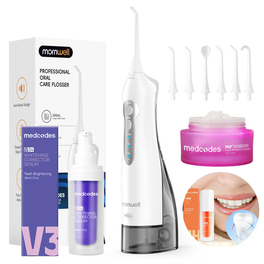 Portable Oral Irrigator & Teeth Whitening Kit for Deep Cleaning and Fresh Breath
