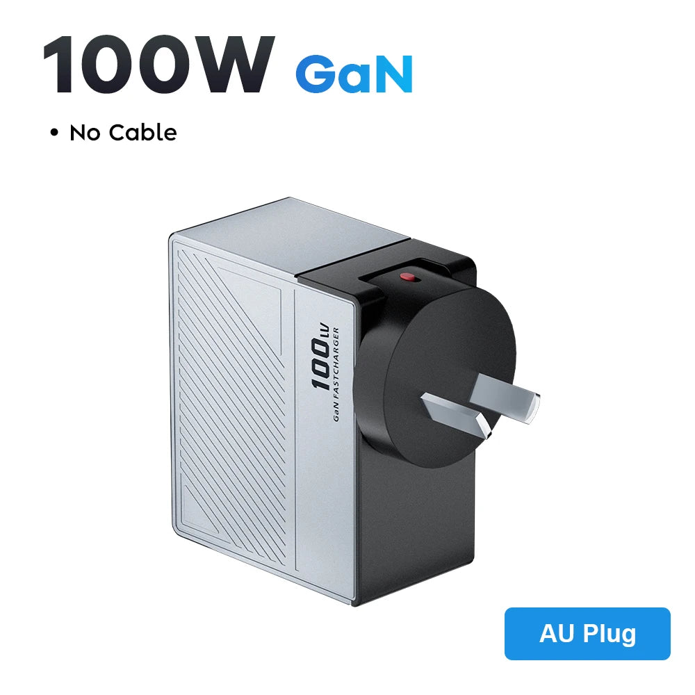 100W GaN USB-C Fast Charger - Multi-Port PD Quick Charging Adapter