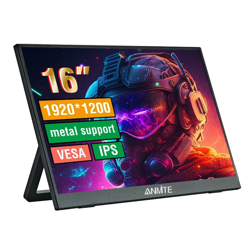 16-Inch Portable 1200P HDR Monitor - Touch/Non-Touch IPS Gaming Display - 25