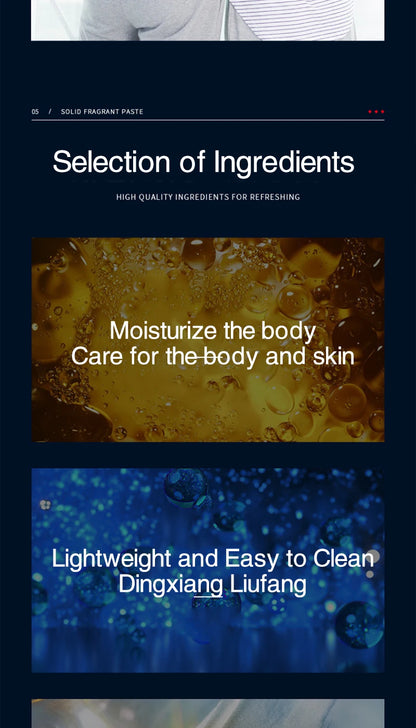 Solid Cologne Stick for Men - Portable Long-Lasting Fresh Scent