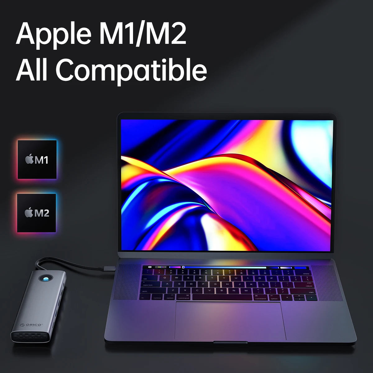 ORICO 10-in-1 USB-C Docking Station 4K HDMI Hub for Laptop & MacBook - 18