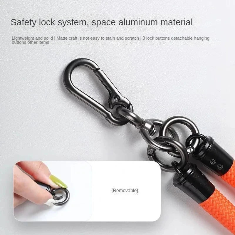 Universal 8mm Crossbody Phone Lanyard - Adjustable Detachable Neck Strap