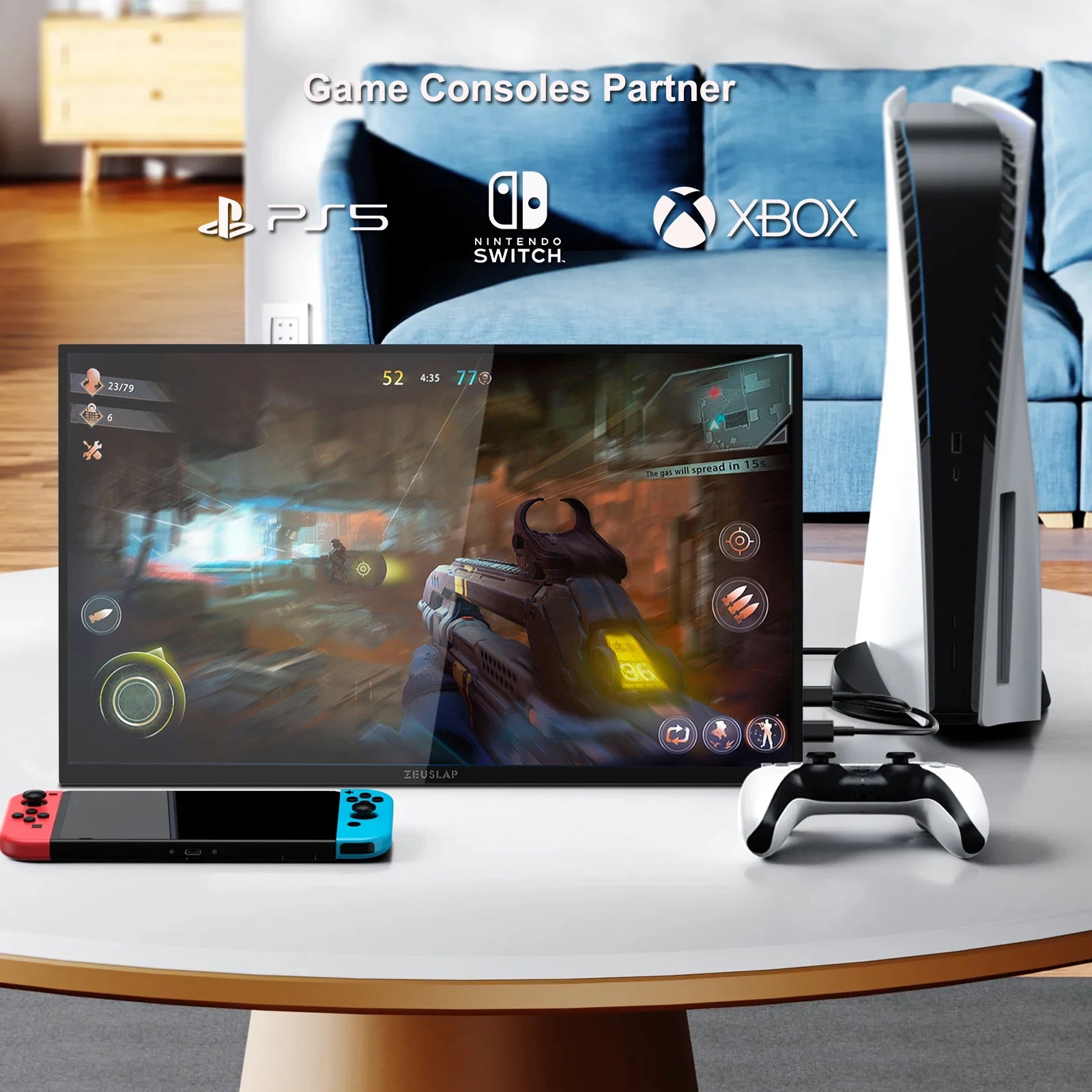 18.5" Smart Portable Touch Monitor with Google TV & Built-in Streaming - 5