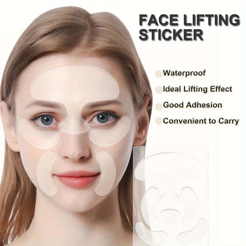 Reusable Silicone Anti-Wrinkle Patches - Face, Forehead & Neck Smoothing Set - 3
