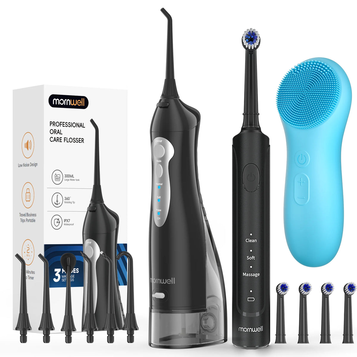 3-in-1 Professional Oral Care & Facial Cleansing Kit – Deep Clean Water Flosser