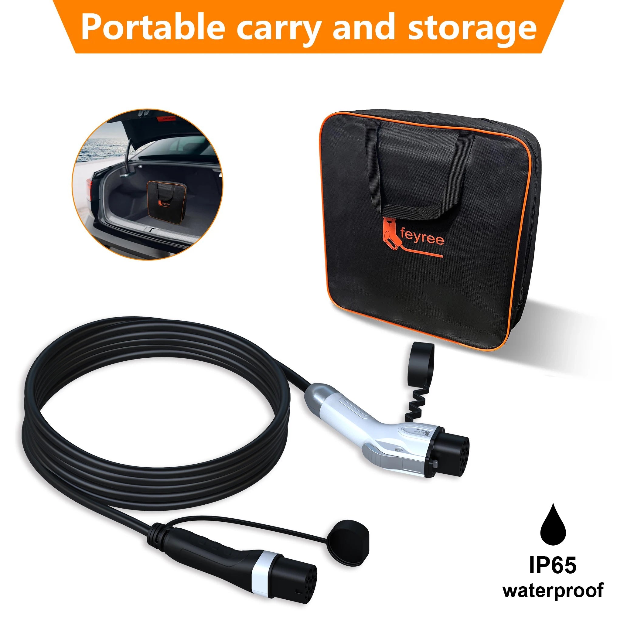 GB/T to Type 2 EV Charging Cable - Fast 16A/32A Electric Vehicle Charger - 10