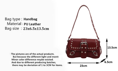 Luxury Trendy Rivet Shoulder Bag