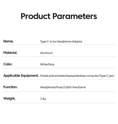 Lightning to USB-C Adapter - High-Speed Audio & Data Converter