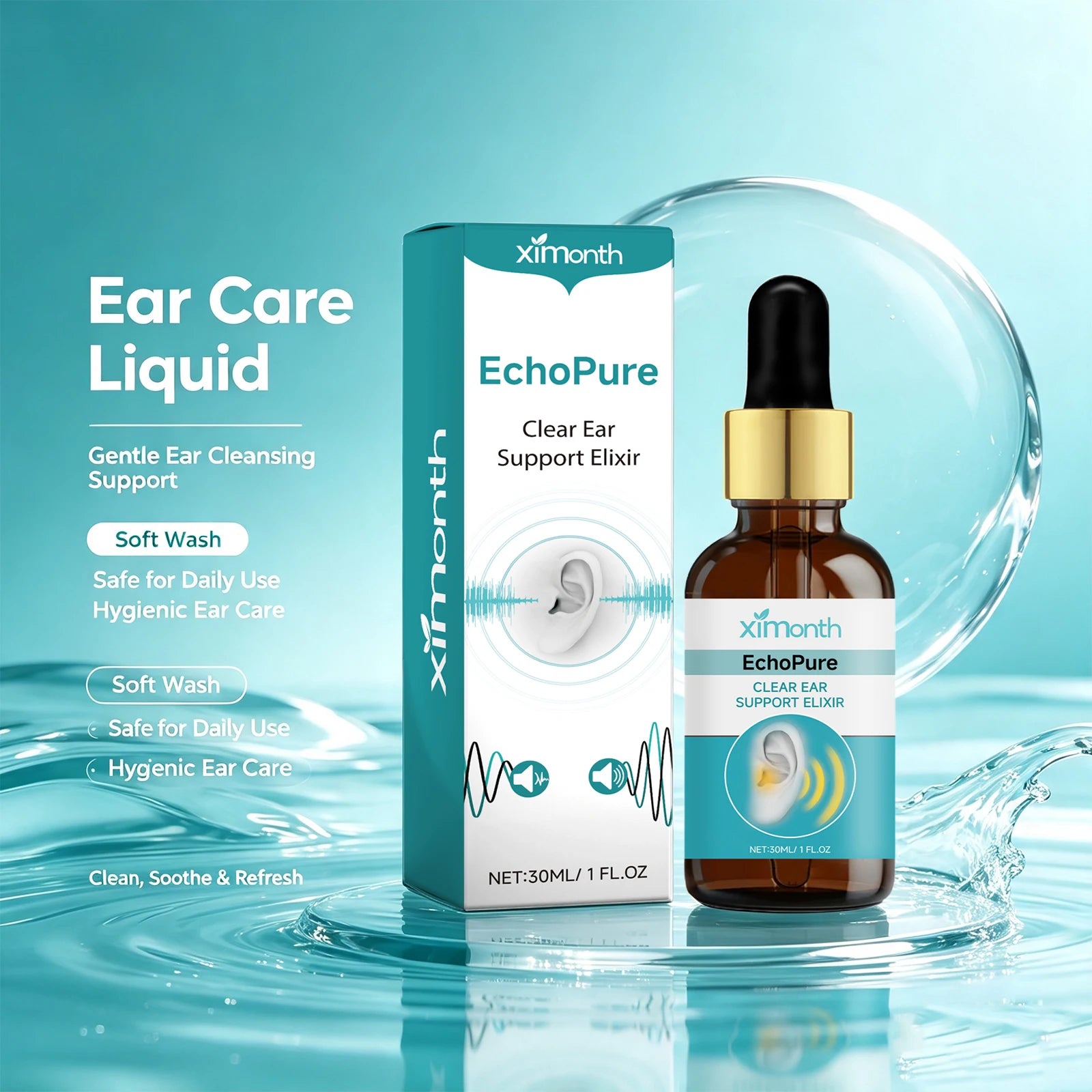 Ear Wax Removal Drops - Natural Tinnitus Relief & Ear Cleansing Liquid - 3