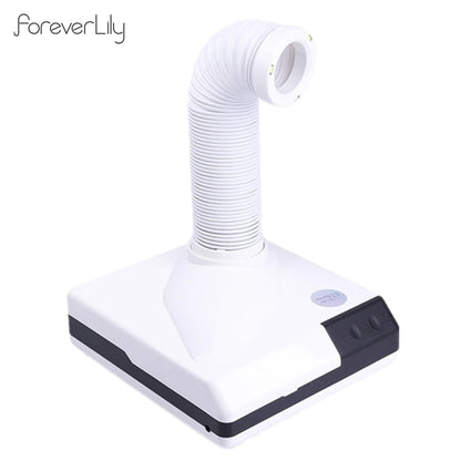 60W Nail Dust Collector Extractor Fan Vacuum with Retractable LED Tube for Manicure Salon
