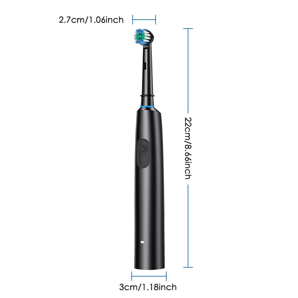 Rechargeable Rotating Electric Toothbrush with 5 Cleaning Modes and 2-Minute Timer - 10