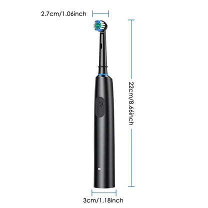 Rechargeable Rotating Electric Toothbrush with 5 Cleaning Modes and 2-Minute Timer