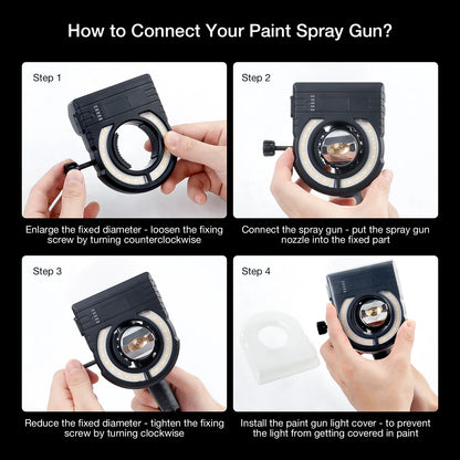 Universal Spray Gun Light - Adjustable LED Paint Fill Light for Car & Furniture Painting