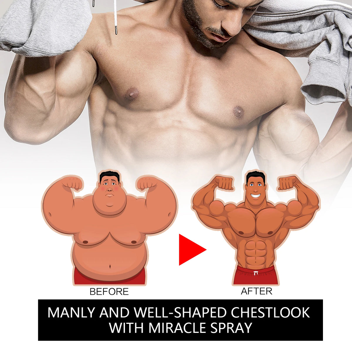 Men's Gynecomastia Chest Tightening & Muscle Sculpting Spray