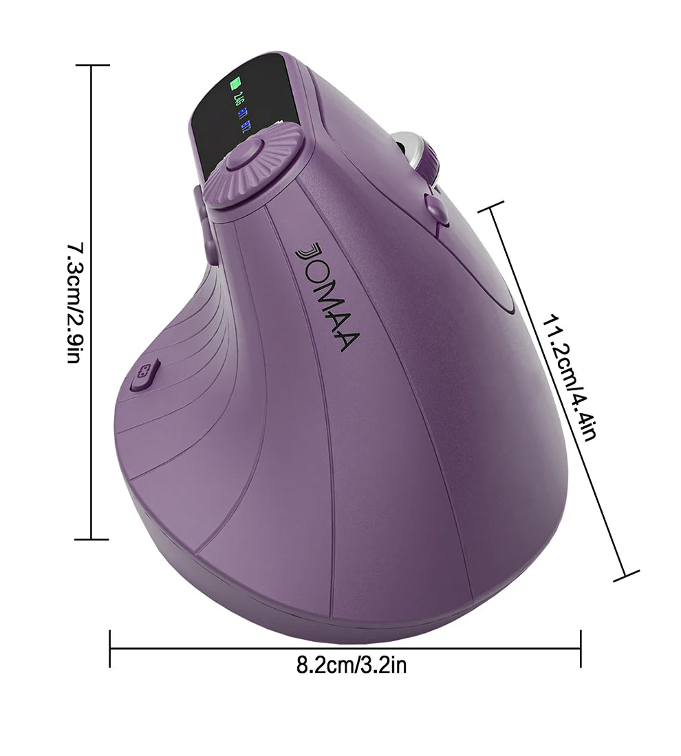 Ergonomic Wireless Vertical Mouse with Knob & Multi-Device Bluetooth - 19