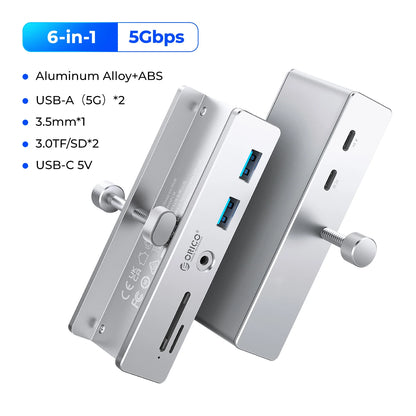 ORICO 6-in-1 USB 3.2 Hub 10Gbps High-Speed Data Transfer & SD/TF Reader