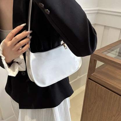 Luxury Solid Leather Shoulder Bag