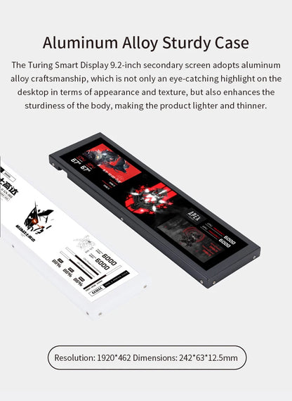 9.2" PC Chassis Secondary Screen - IPS Hardware Monitor for CPU/GPU Stats