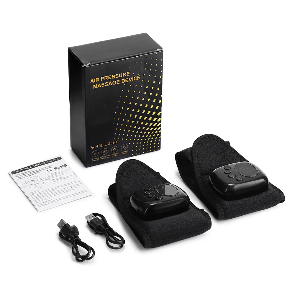 Cordless Air Compression Wrist Massager with Heat Therapy for Pain Relief - 20