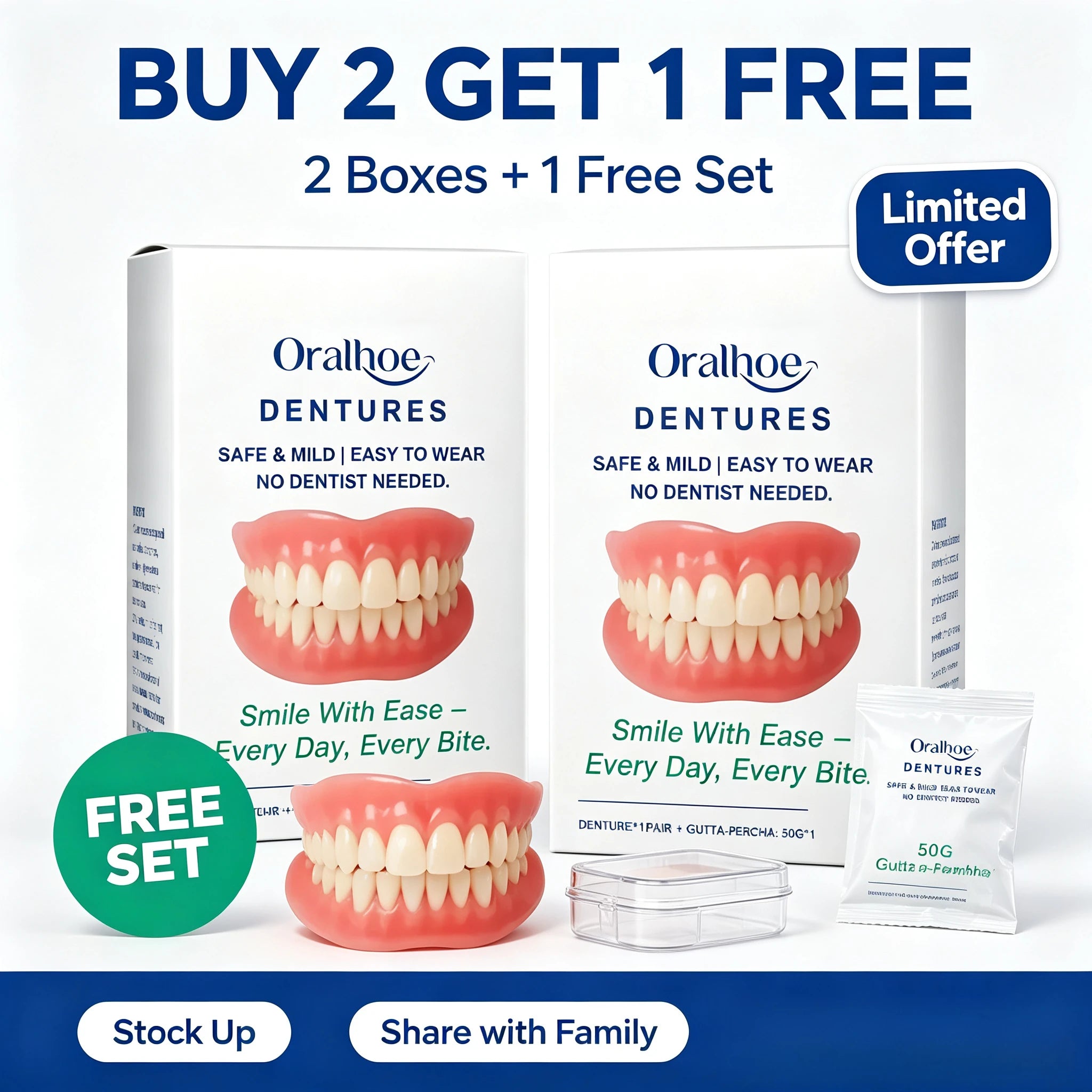 Adjustable Denture Care and Storage Kit with Mirror for Easy Daily Dental Hygiene - 8