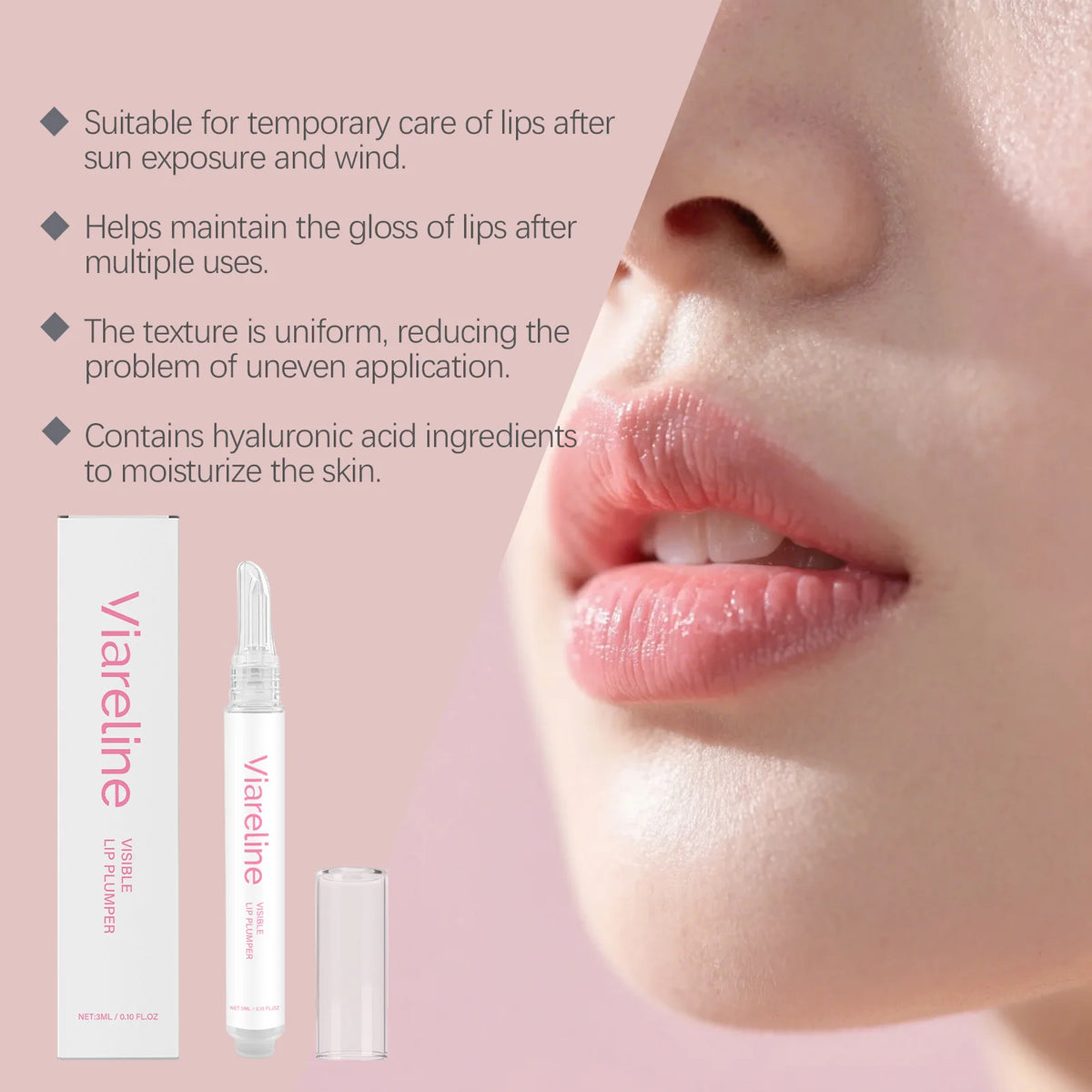 Hydrating Lip Plumper Serum for Smooth & Fuller Looking Lips