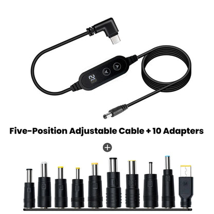 USB-C to DC Fast Charging Power Boost Cable - 5V/9V/12V/15V/20V Adapter