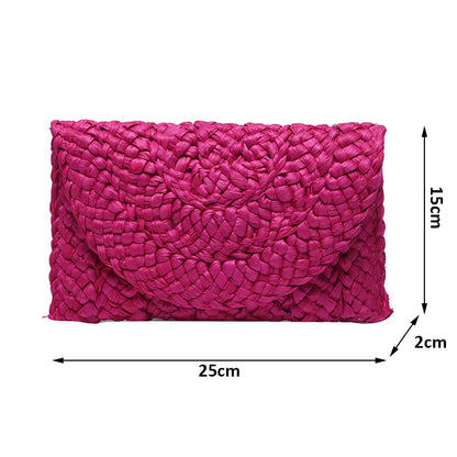 Luxury Woven Straw Clutch