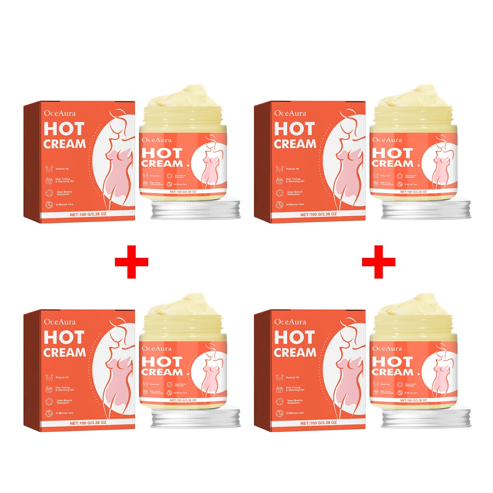 Anti-Cellulite Hot Cream for Body Slimming & Toning Massage Gel - 13