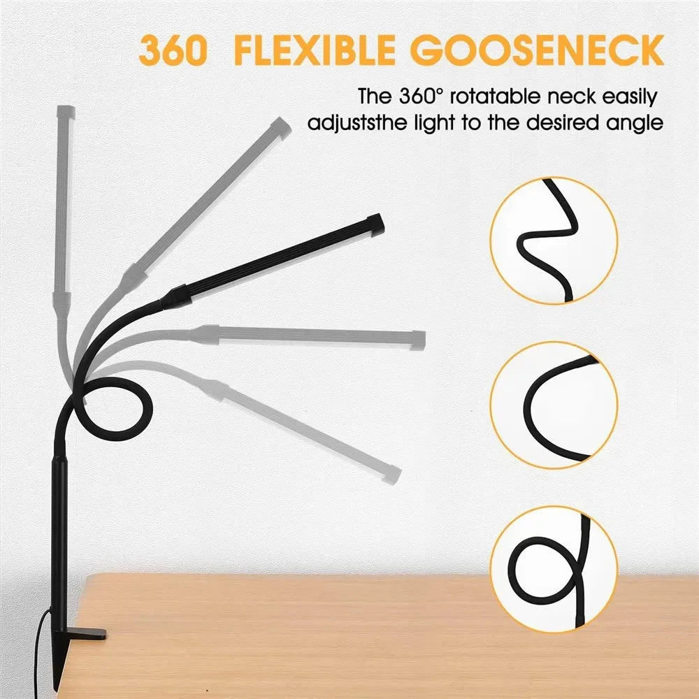 Dual-Head LED Architect Desk Lamp – Dimmable & Adjustable Office Lighting - 21