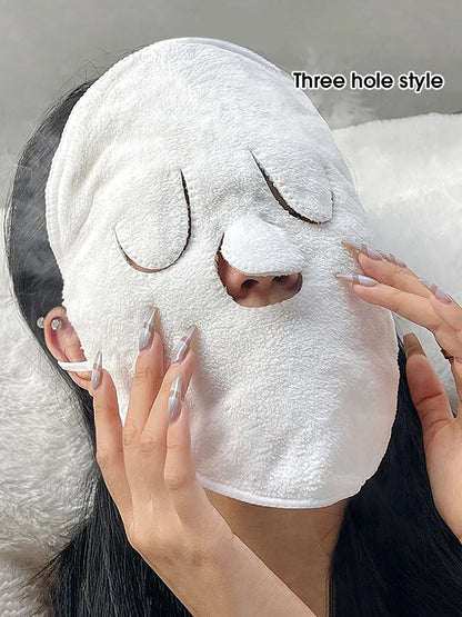 Reusable Hot & Cold Compress Face Towel – Steam Heating Spa Facial Mask