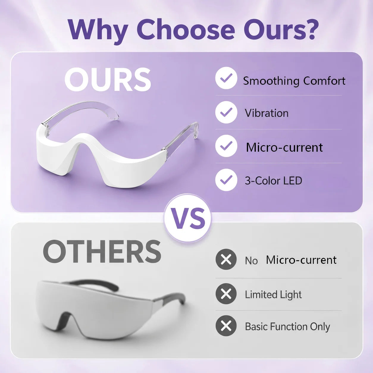 LED Red Light Eye Massager for Puffy Eyes and Dark Circles - Hands-Free Beauty Tool - 4