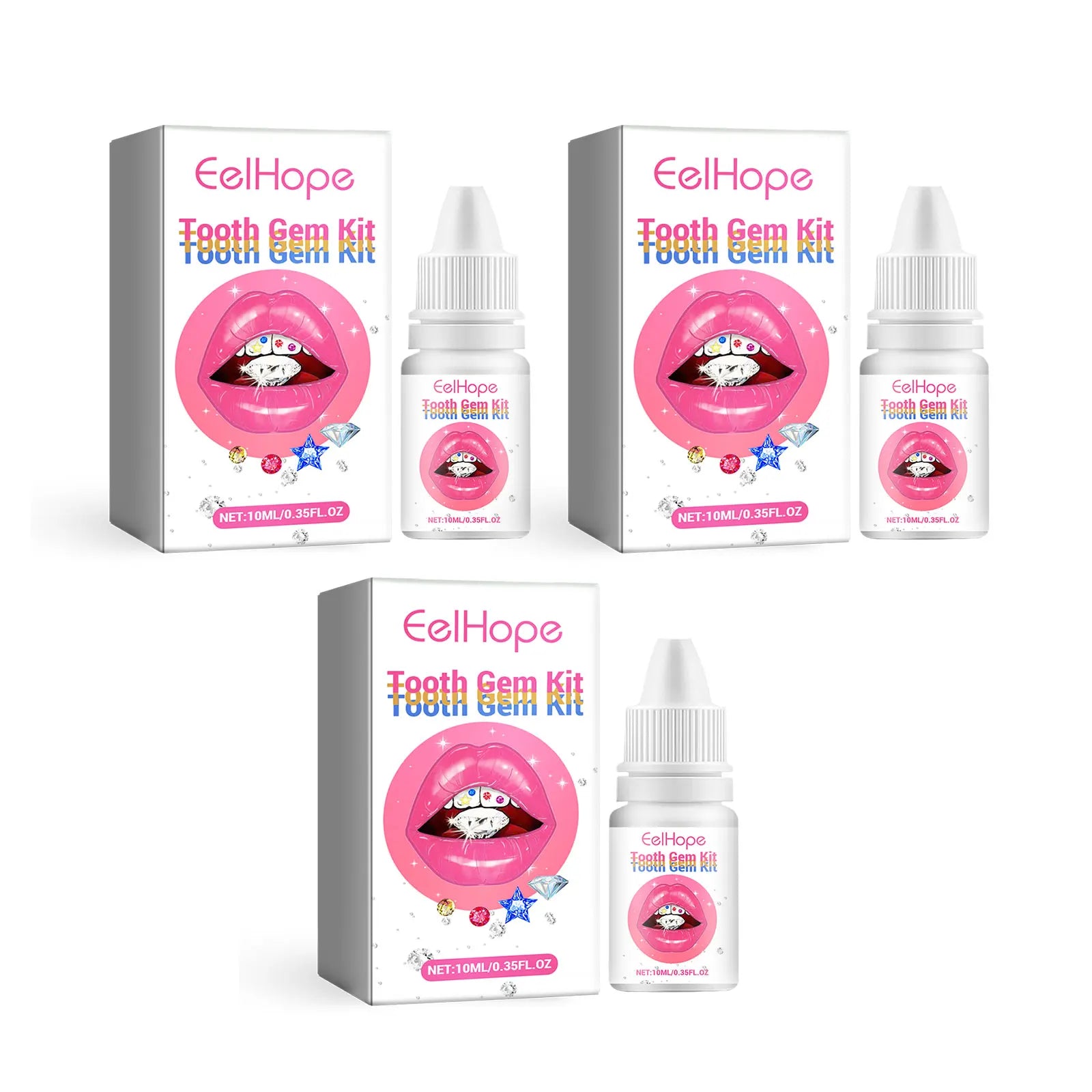 Professional DIY Tooth Gem Kit with UV Light for Sparkling Dental Jewelry - 18