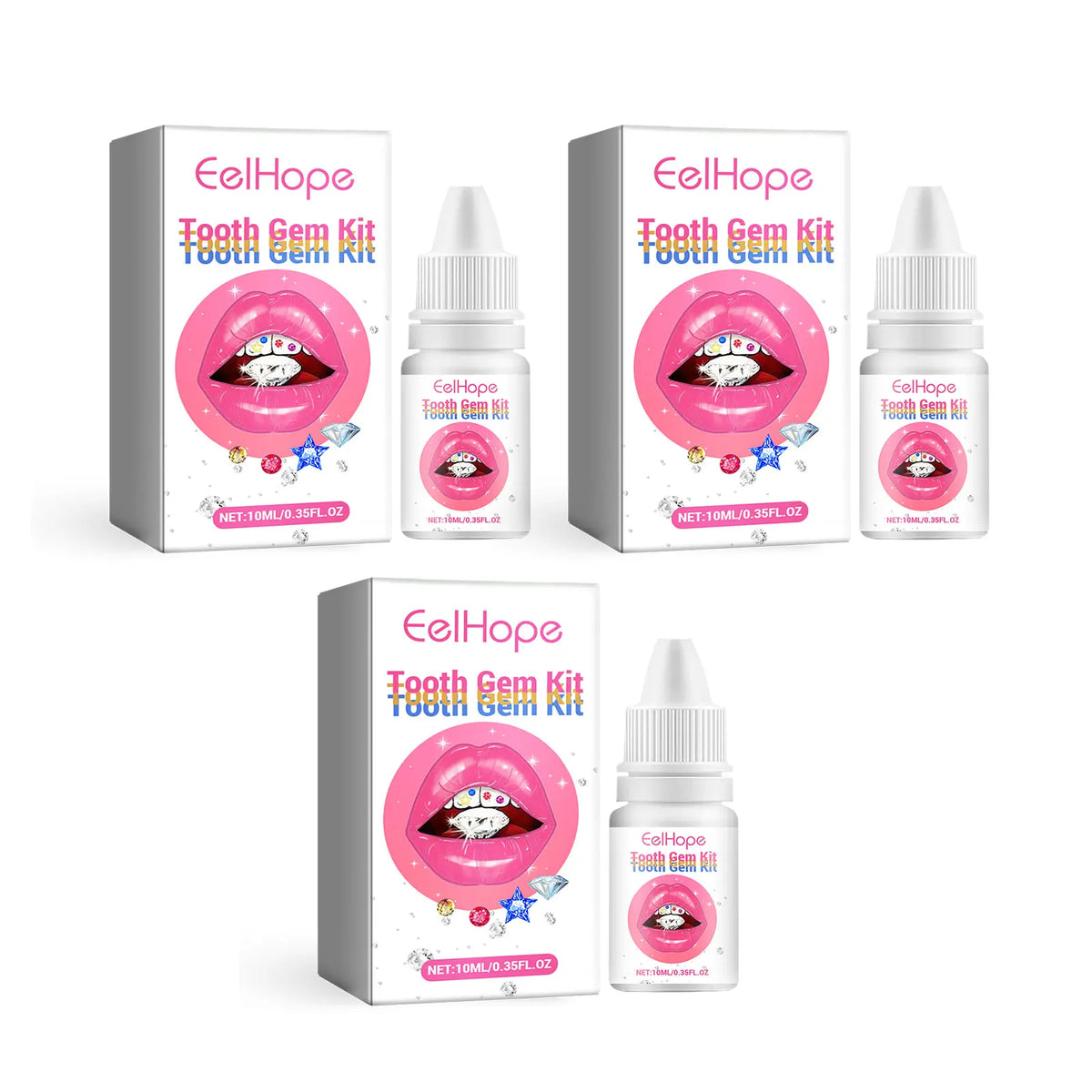 Professional DIY Tooth Gem Kit with UV Light for Sparkling Dental Jewelry