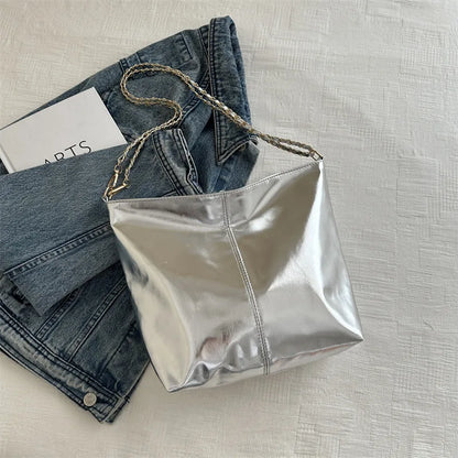 Luxury Glossy Shoulder Tote