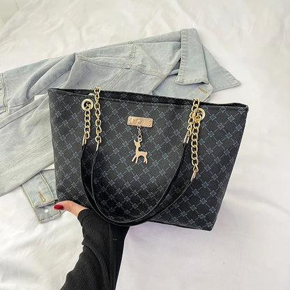 Luxury Vintage PU Tote Bag