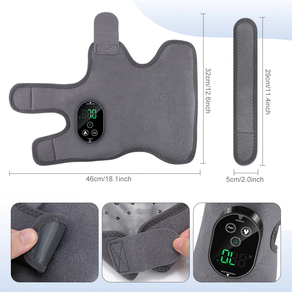 Electric Ankle & Calf Vibration Massager with Heat Therapy for Pain Relief - 15