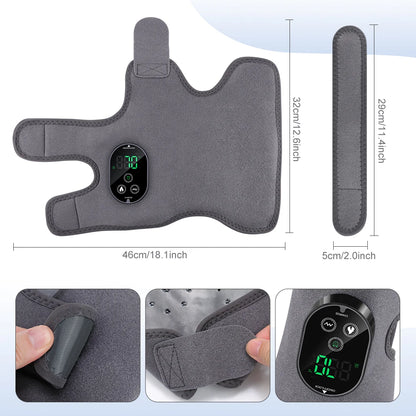 Electric Ankle & Calf Vibration Massager with Heat Therapy for Pain Relief