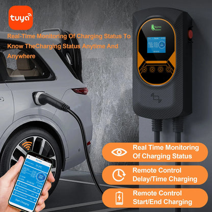 Type 2 Smart EV Wallbox Charger - 7.6kW/11kW/22kW with WiFi & App Control