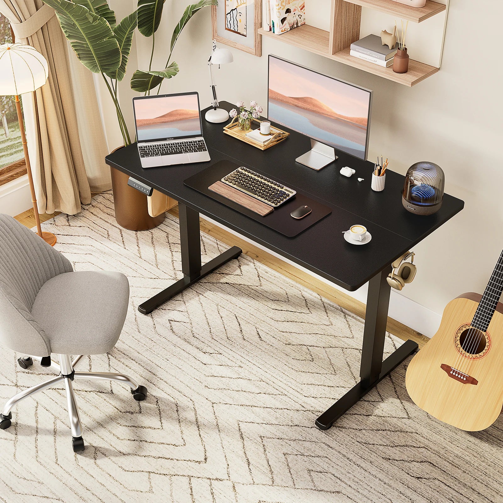 Electric Height Adjustable Standing Desk | Ergonomic Sit-Stand Workstation - 14