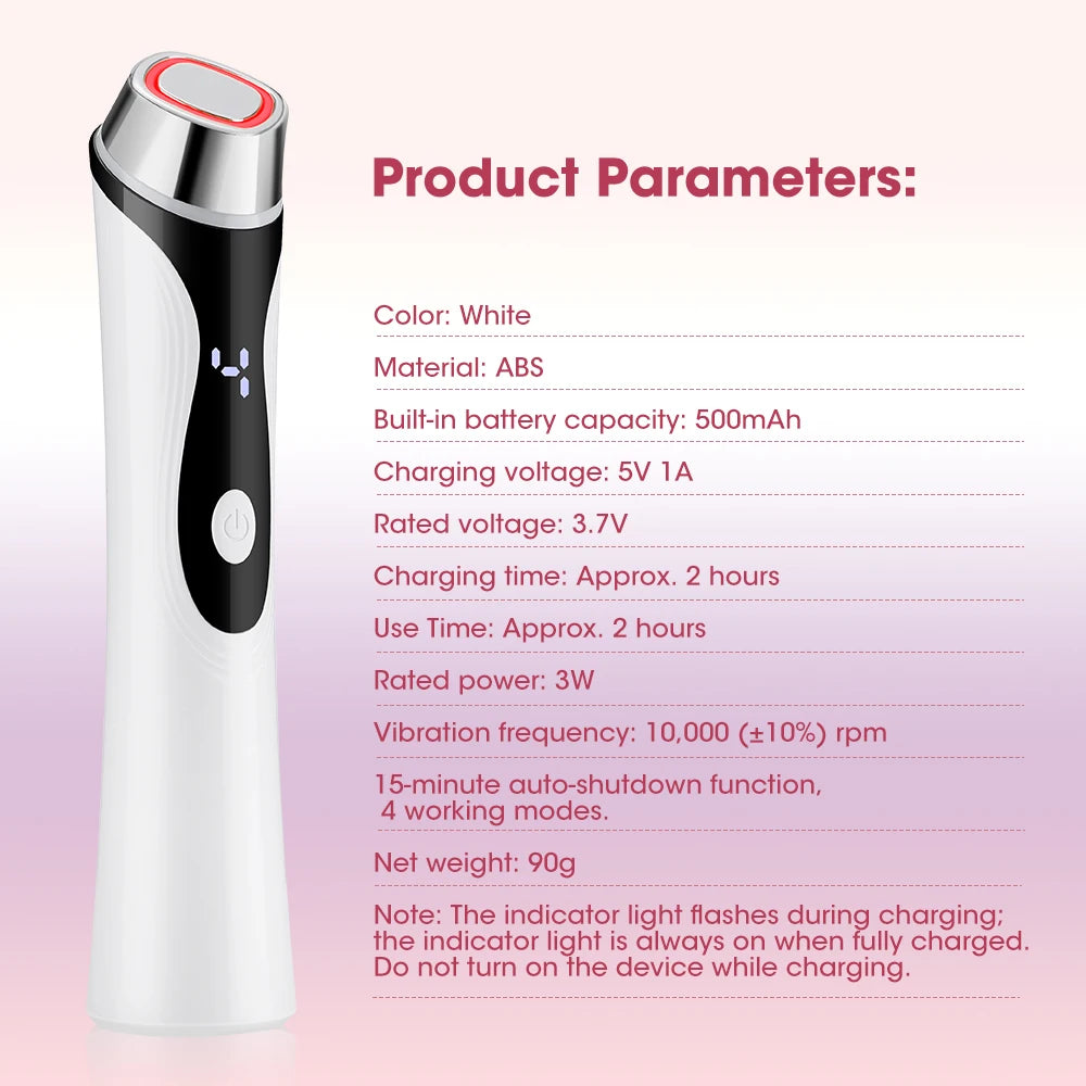 4-in-1 LED Facial Massager - Deep Pore Cleansing & Skin Tightening Beauty Device - 11