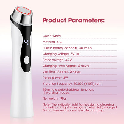 4-in-1 LED Facial Massager - Deep Pore Cleansing & Skin Tightening Beauty Device
