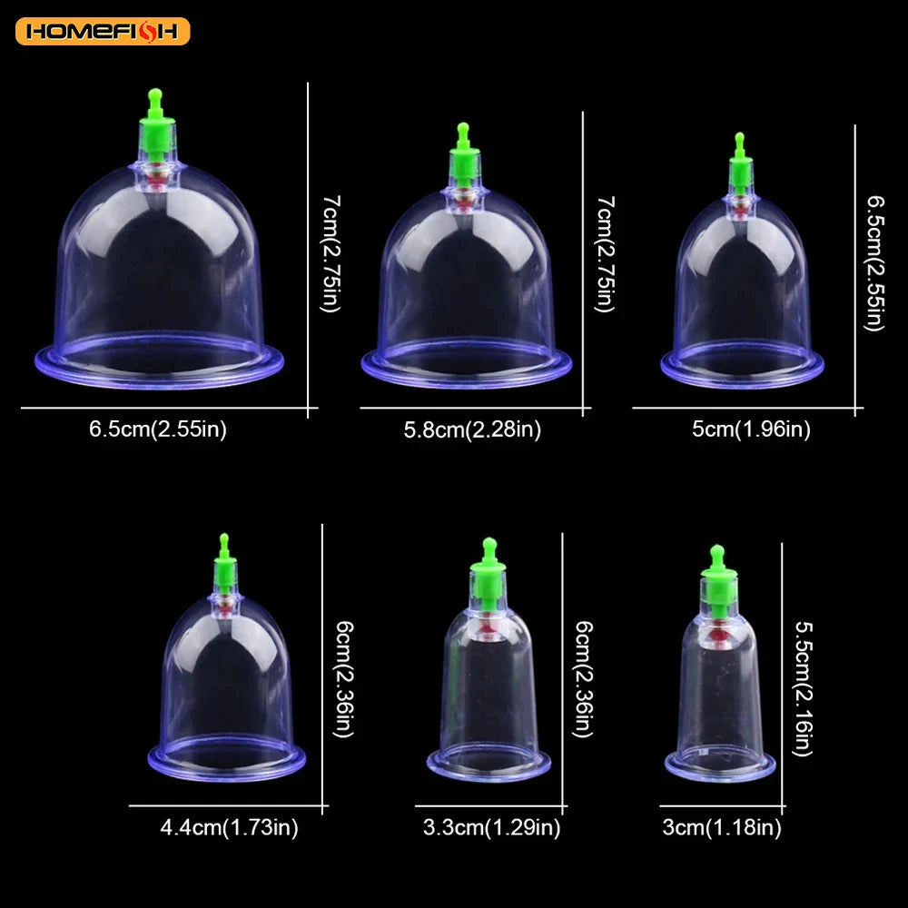 6-Cup Vacuum Cupping Therapy Set with Hand Pump - 4