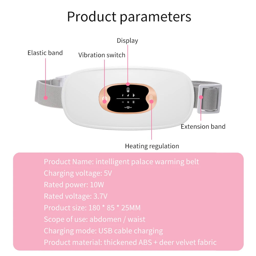 Electric Menstrual Cramp Relief Heating Pad Waist Belt