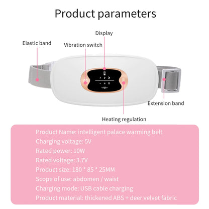 Electric Menstrual Cramp Relief Heating Pad Waist Belt